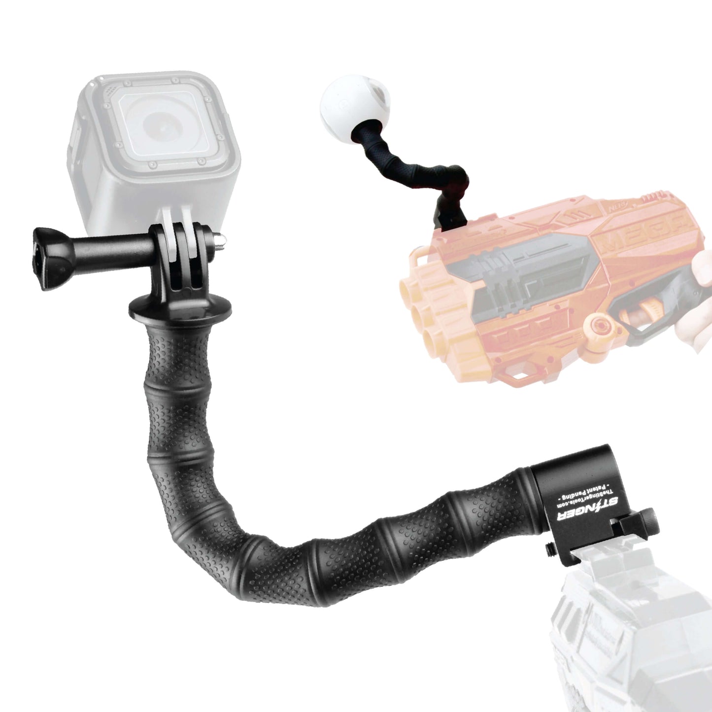 Stinger Python Flexible Action Camera Arm Adapter Mount for Nerf Gun