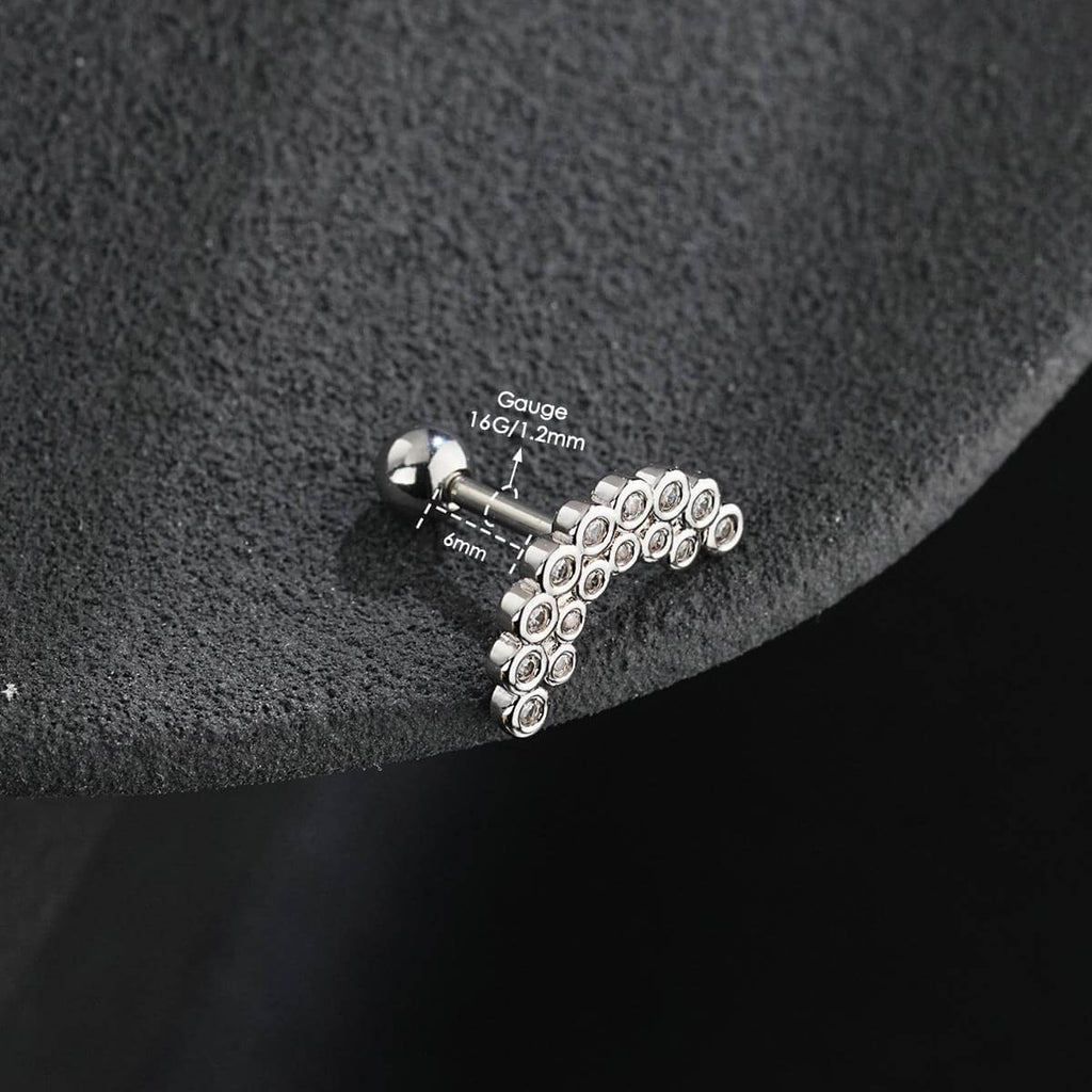 CZ Helix Earring Cartilage Stud