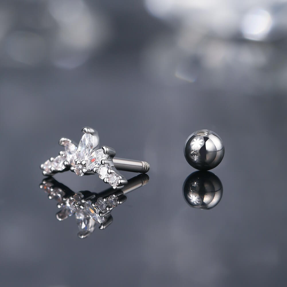 CZ Cartilage Stud Helix Earring