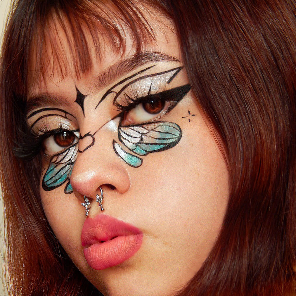 Shiny Butterfly Dangle Horseshoe Septum Ring