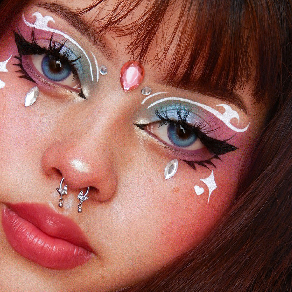 Shiny Butterfly Dangle Horseshoe Septum Ring