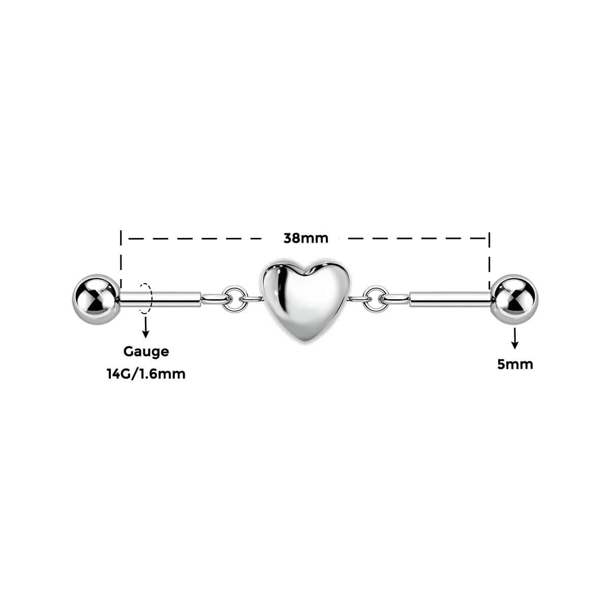 Heart Industrial Barbell