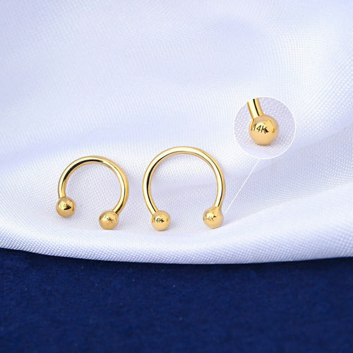 14K Gold Classic Horseshoe Septum Ring