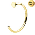 14K Gold Half Hoop Nose Ring