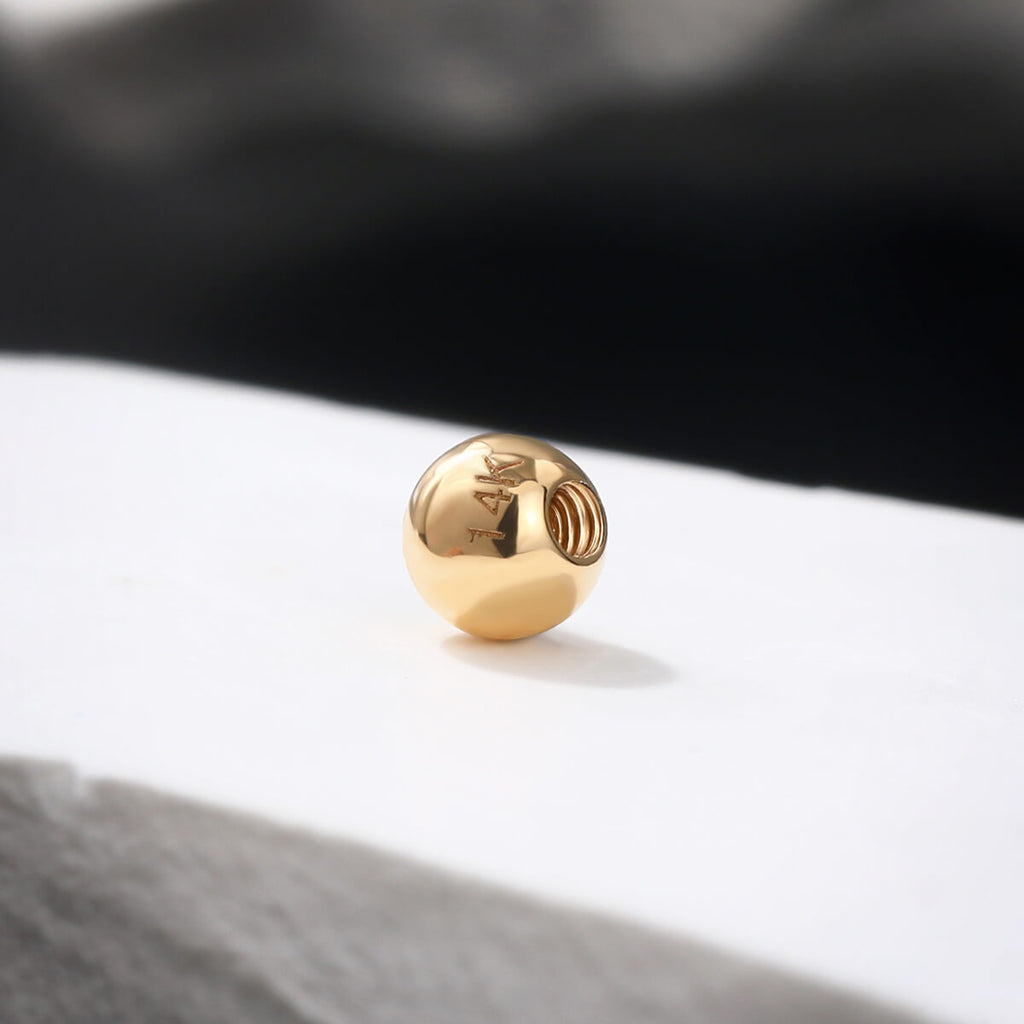14K Gold Septum Ring Replacement Ball