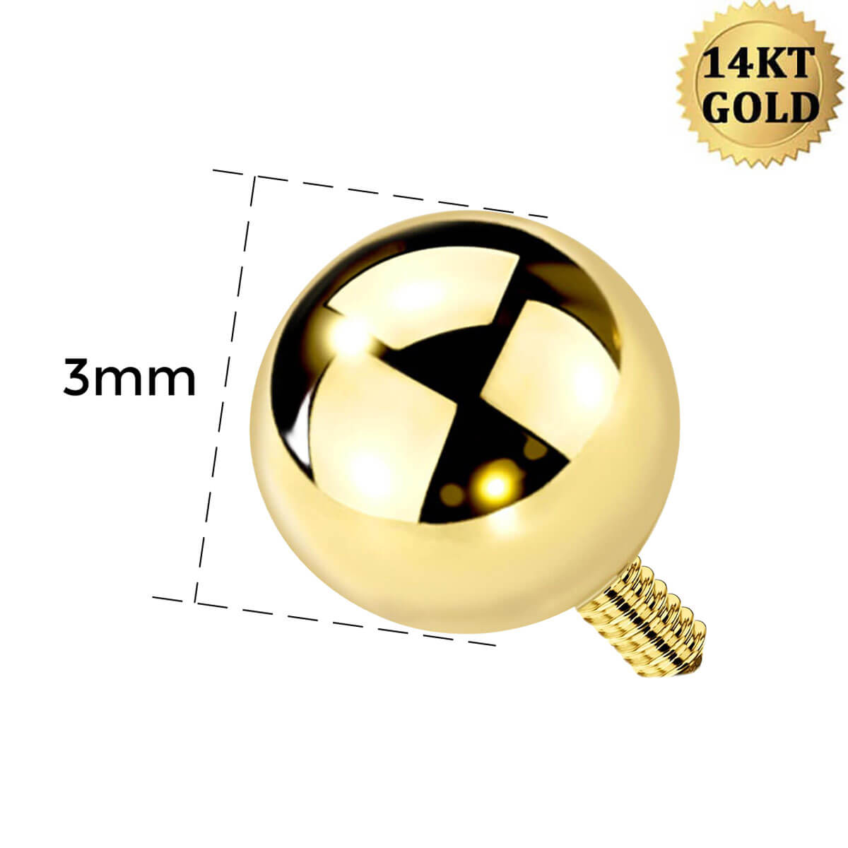 14K Gold Replacement Ball