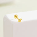 14K Gold Beans Top Threadless Cartilage Stud