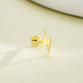 14K Gold Lightning Bolt Threadless Nose Stud