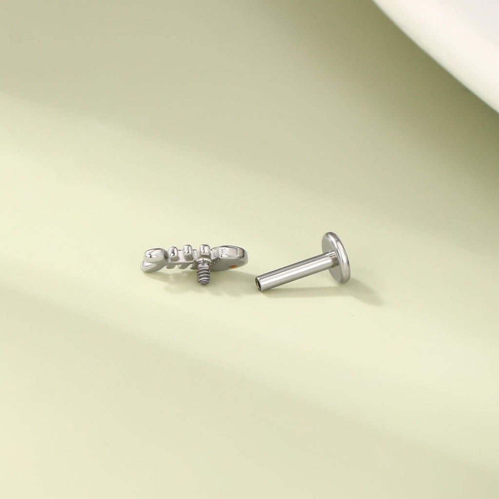 Oufer X Roly Cat Fish Butterfly Internally Threaded Cartilage Studs Set