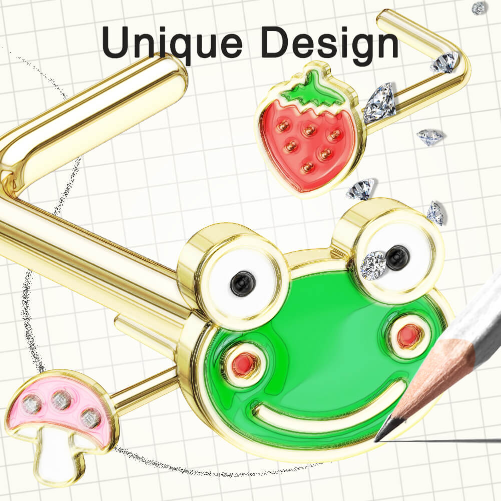 Strawberry/Frog/Mushroom Nose Stud Set