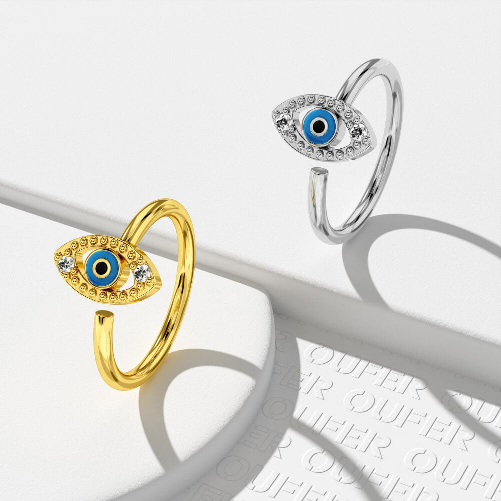 Evil Eye Seamless Nose Ring