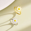 Silver and Gold Daisy Segment Nose Ring