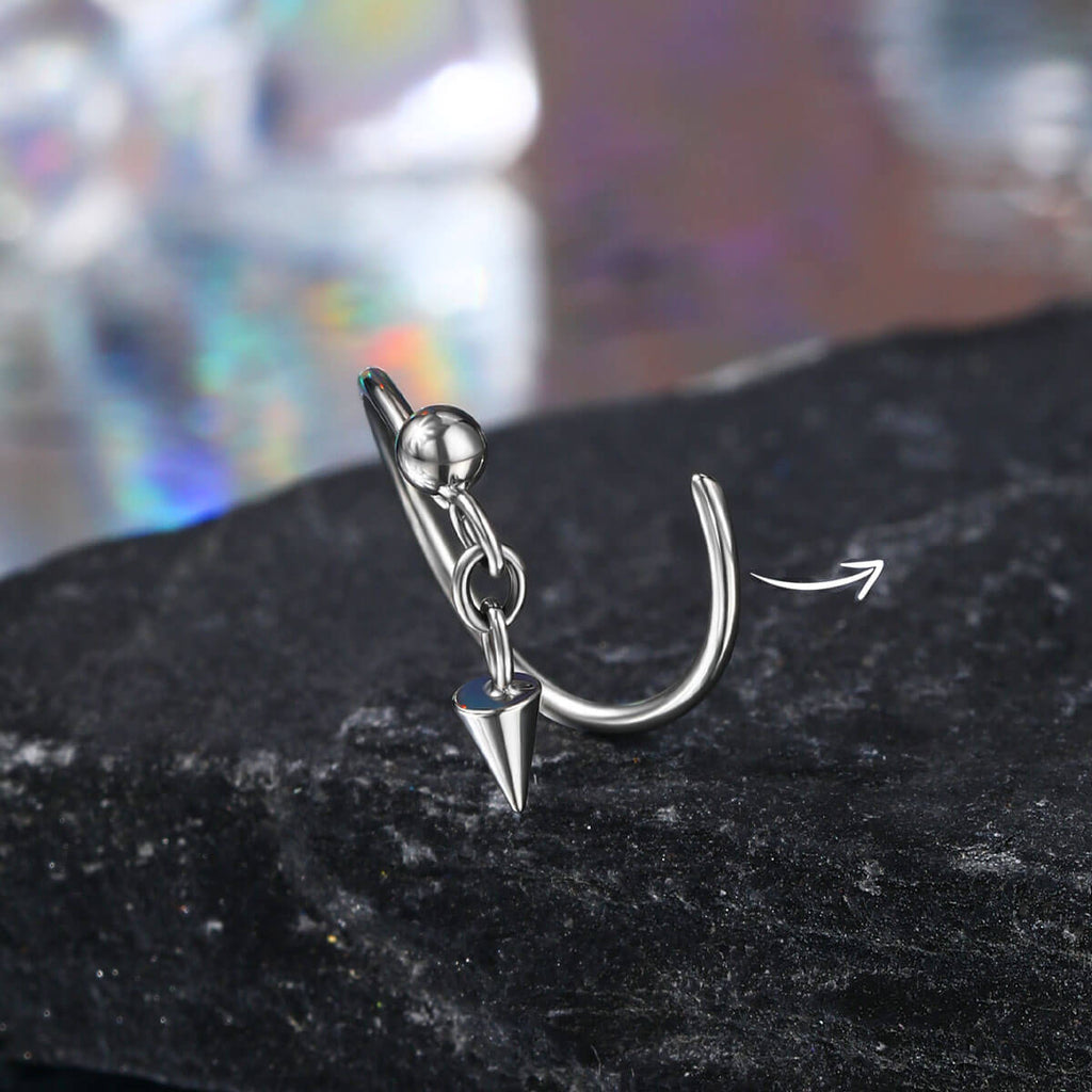 3PCS Spike Dangle Nose Studs Pack