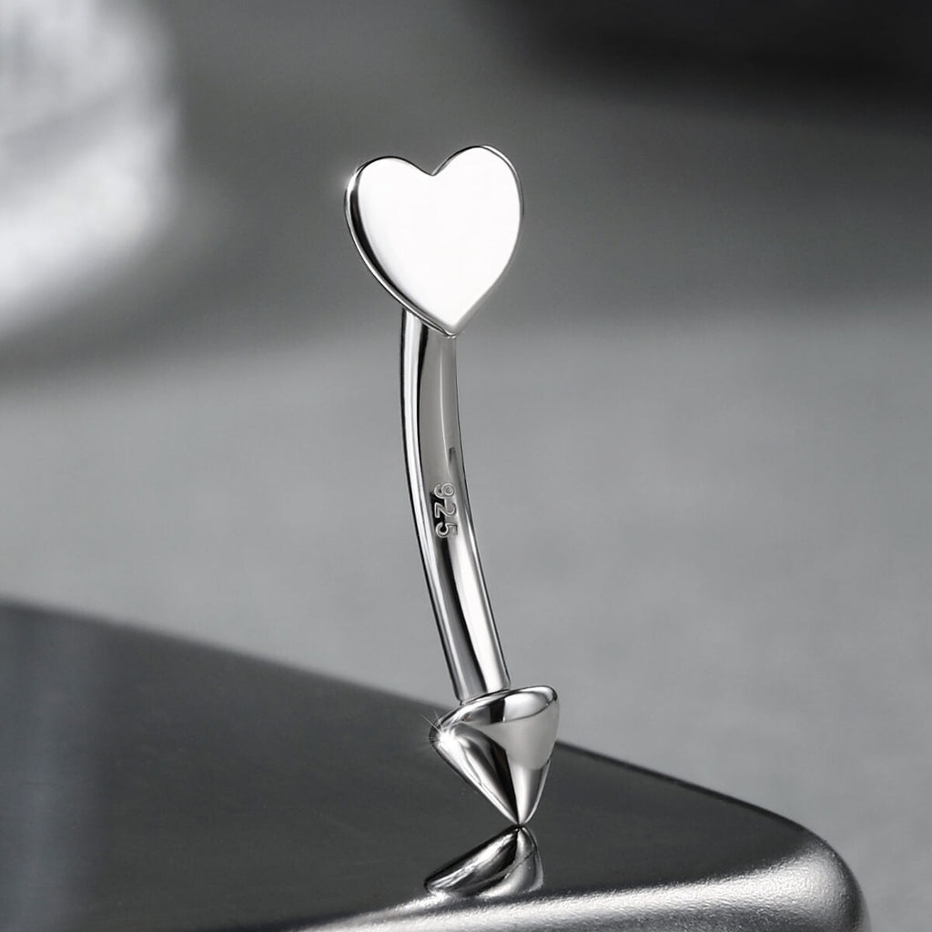 Heart S925 Eyebrow Ring Rook Ring