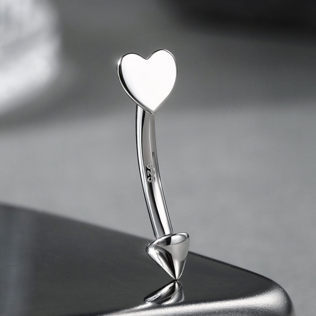 Heart S925 Eyebrow Ring Rook Ring
