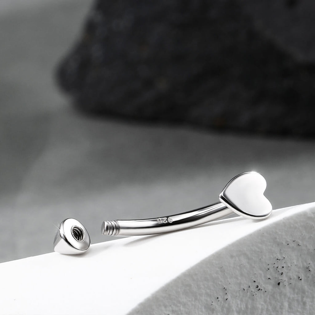 Heart S925 Eyebrow Ring Rook Ring