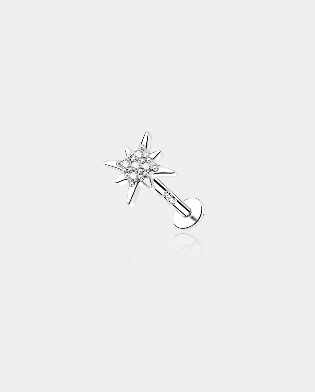 Octagram Star Internally Threaded S925 Helix Stud
