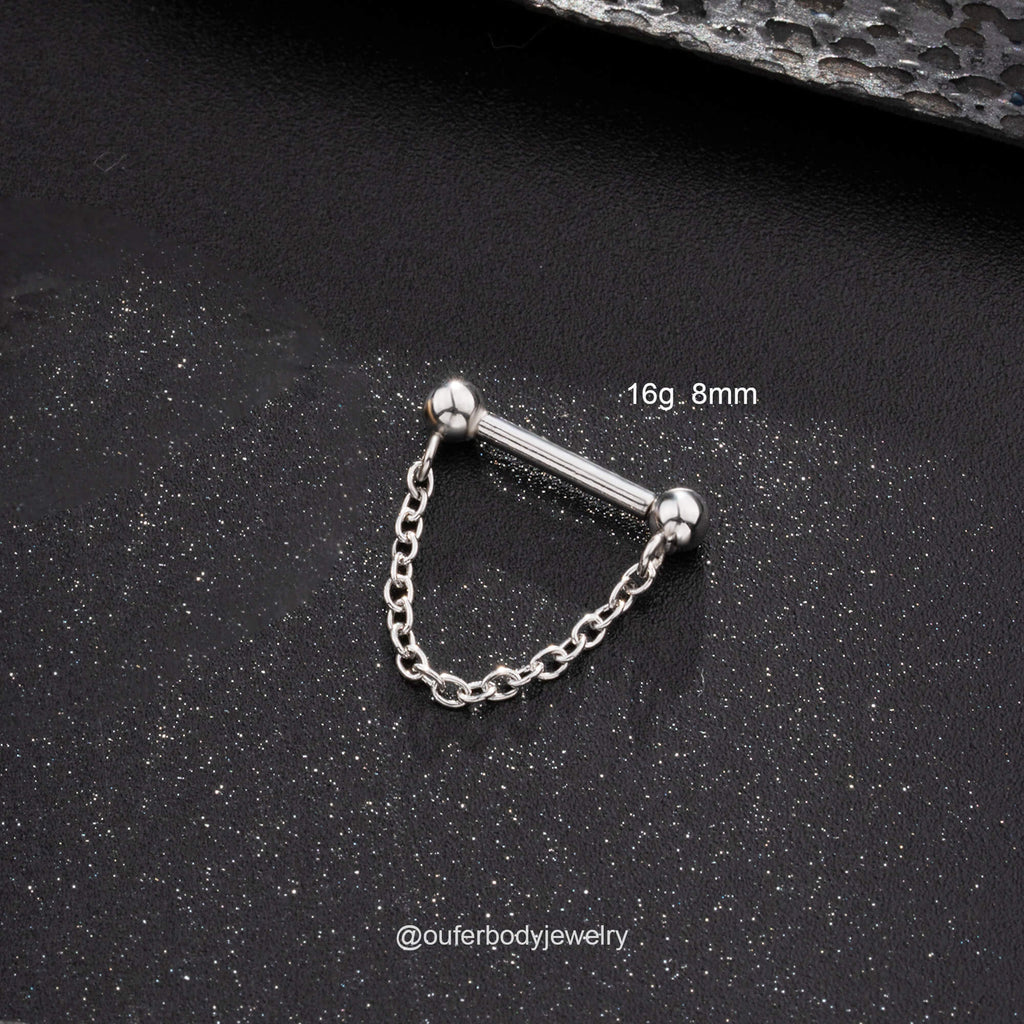 Threadless Push Pin Chain Style Septum Ring
