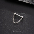 Threadless Push Pin Chain Style Septum Ring