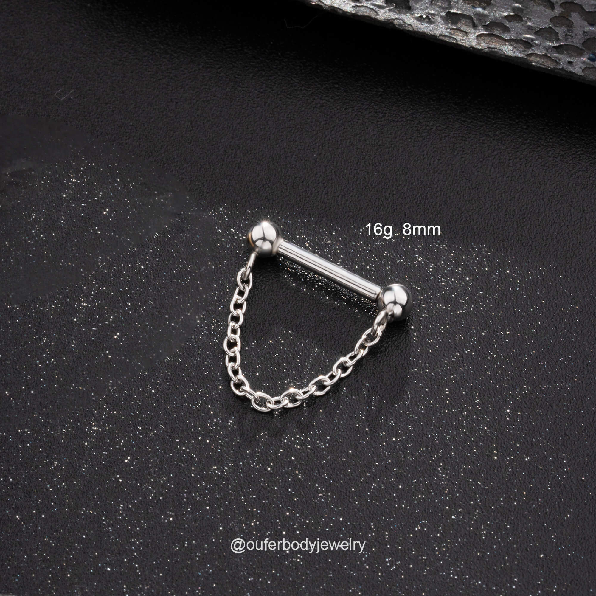 Threadless Push Pin Chain Style Septum Ring