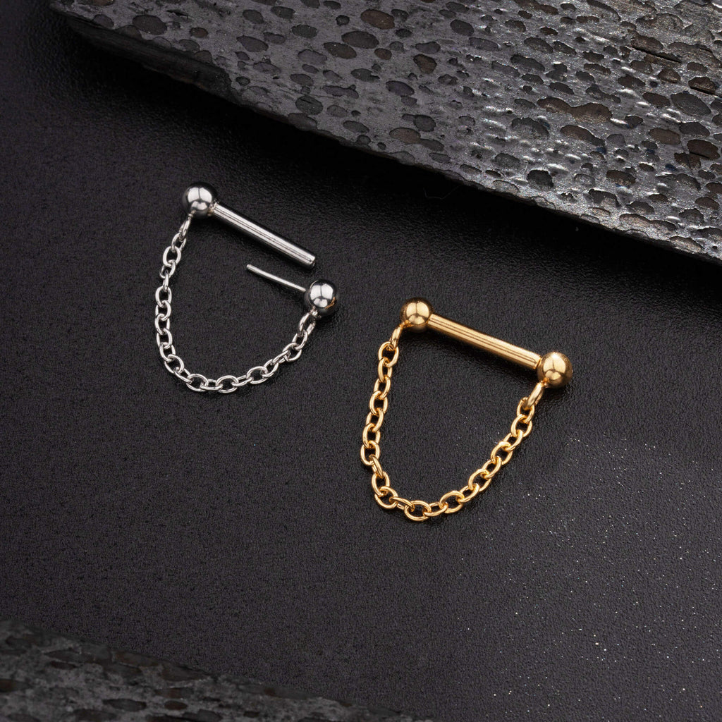 Threadless Push Pin Chain Style Septum Ring