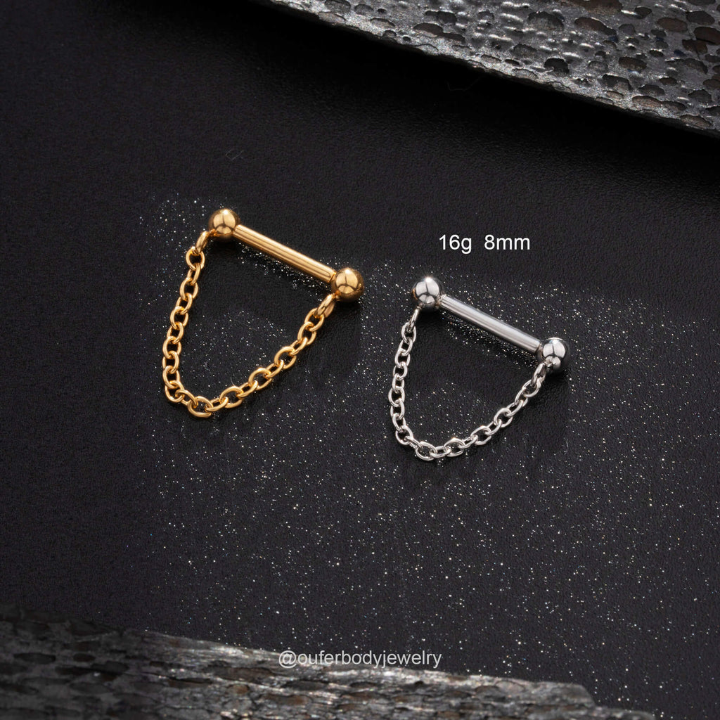 Threadless Push Pin Chain Style Septum Ring