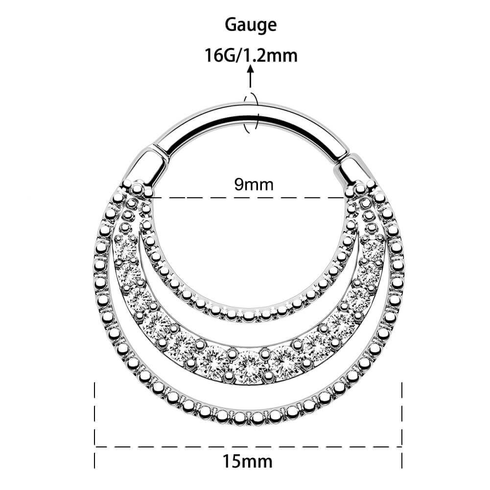 Palace Style Septum Ring Daith Ring