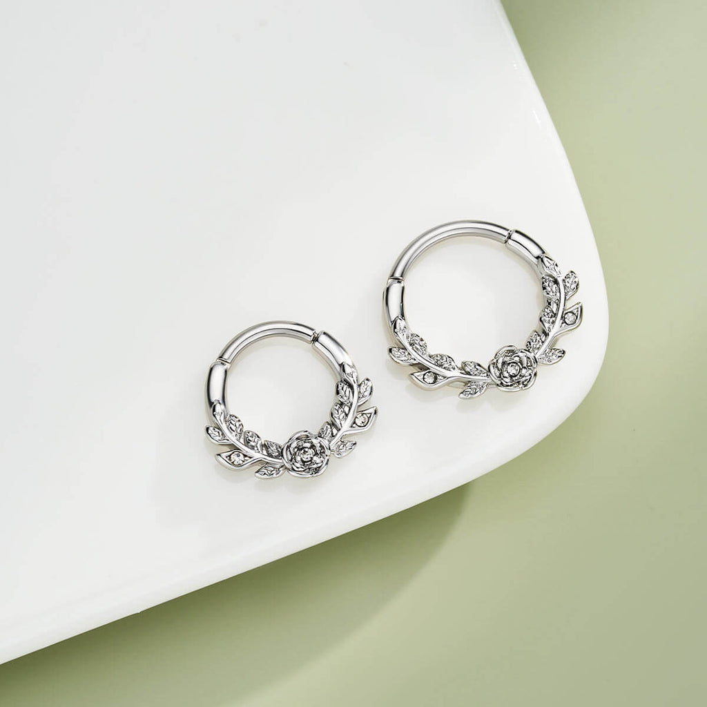 Dainty Rose Style Daith Septum Ring