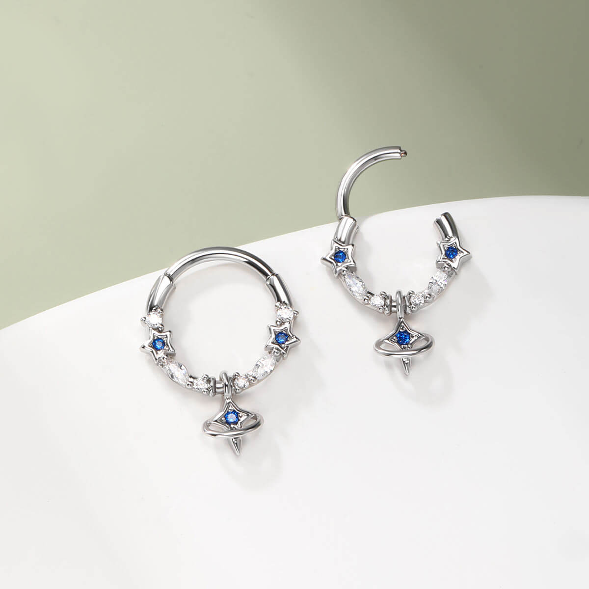 Celestial Star Segment Daith Septum Ring