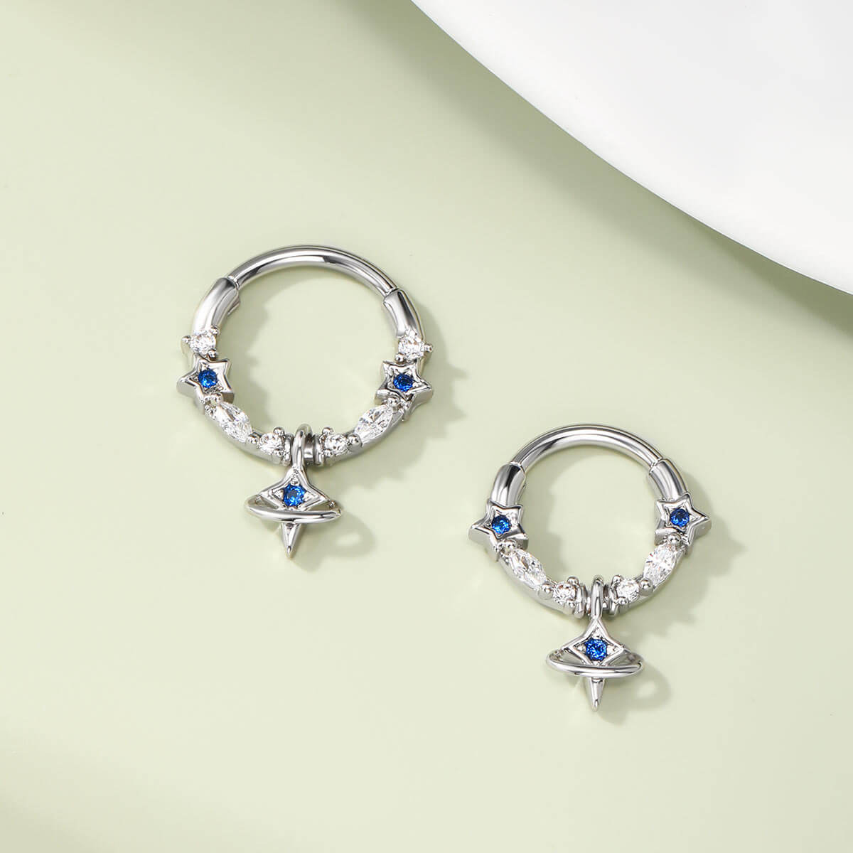 Celestial Star Segment Daith Septum Ring