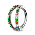 18G Christmas Combo Double Hoop Segment Nose Ring
