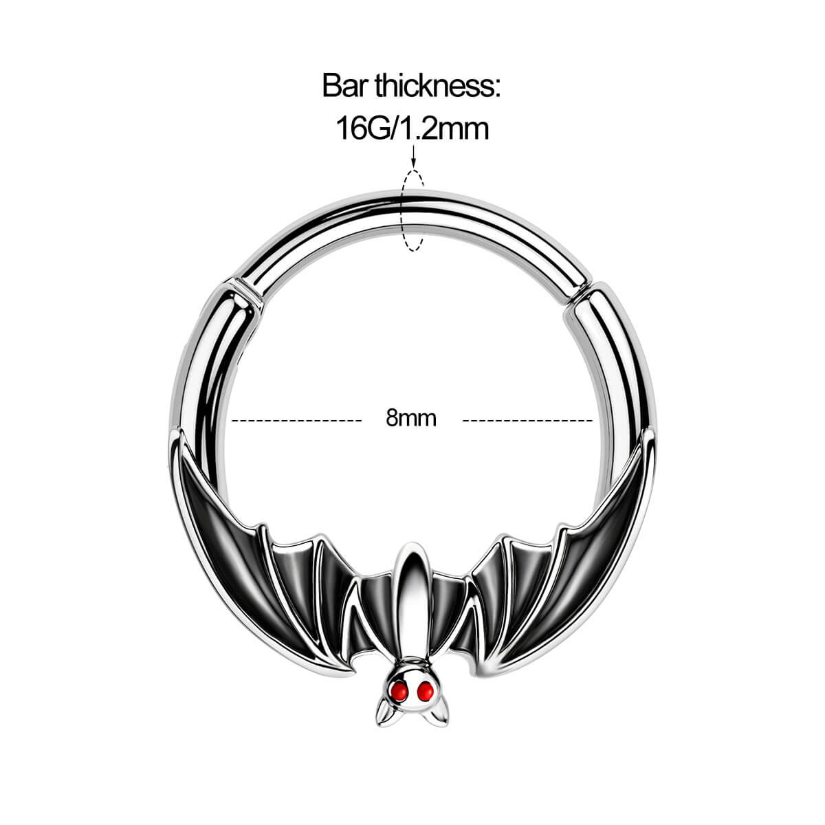 Bat Spooky Segment Septum Ring