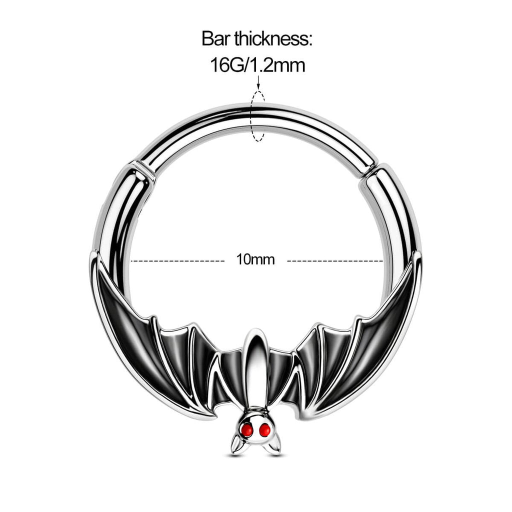 Bat Spooky Segment Septum Ring