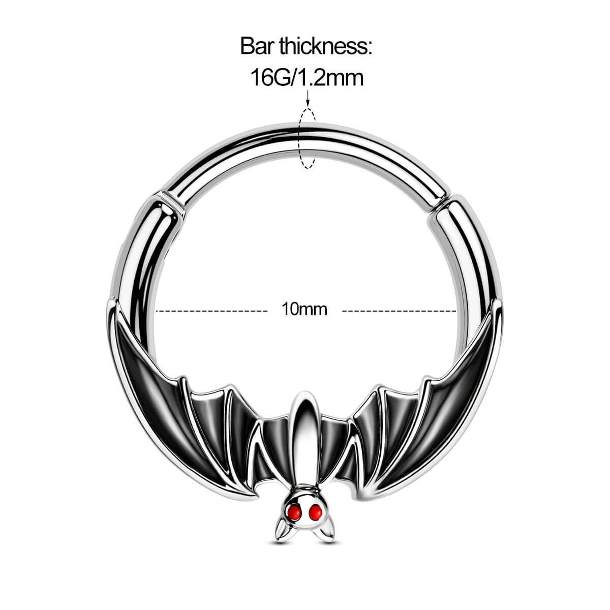 Bat Spooky Segment Septum Ring