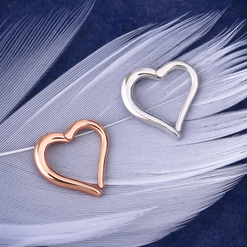 Cartilage Heart Clicker Daith Rook Helix Hoop