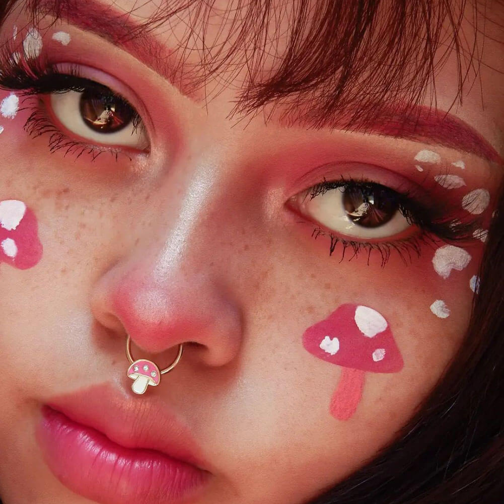 Cute Mushroom Septum Ring