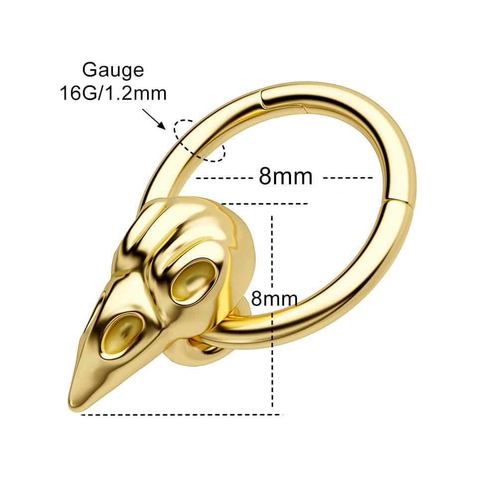 Bird Head Skull Segment Septum Ring