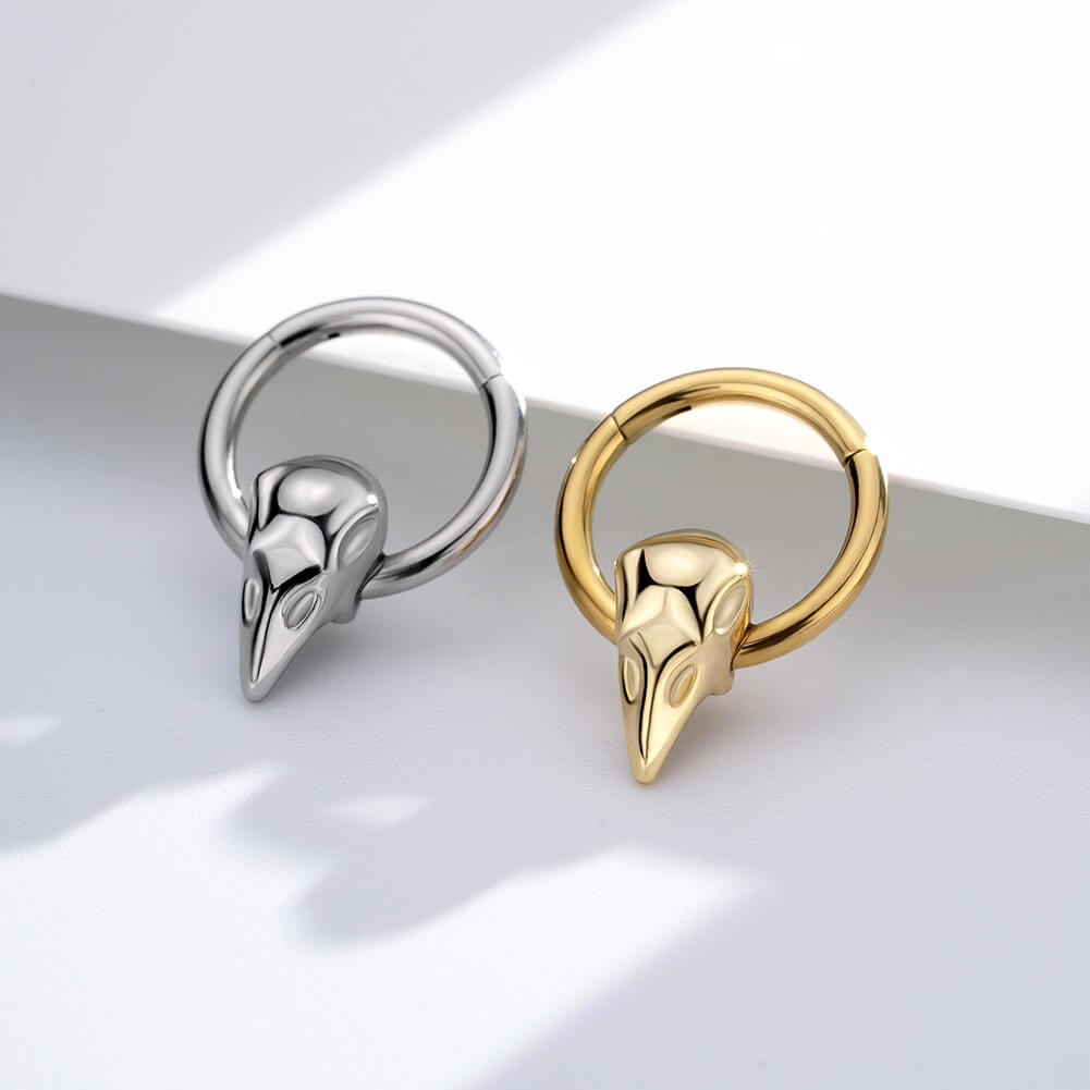 Bird Head Skull Segment Septum Ring