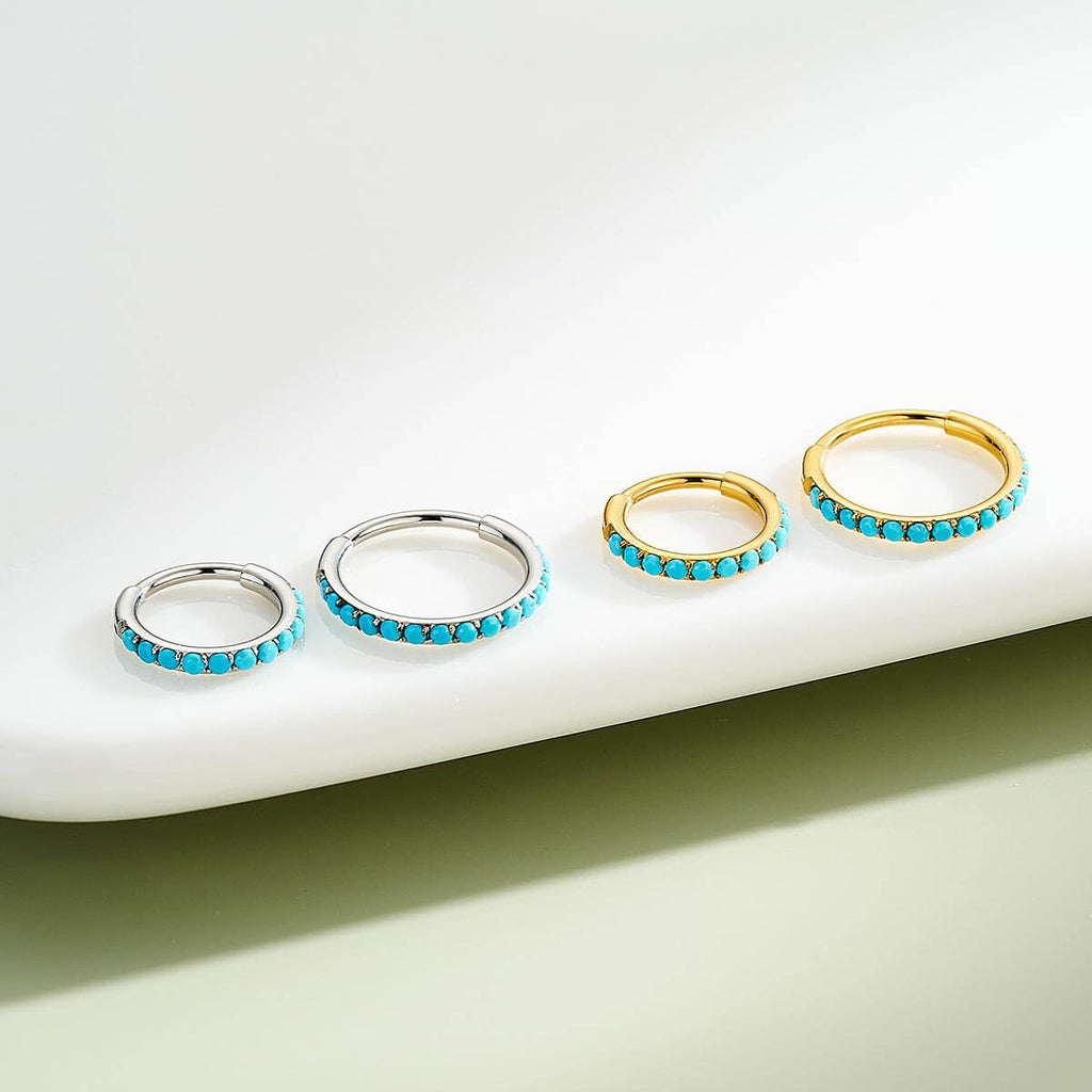 Turquoise Hinged Segment Nose Ring