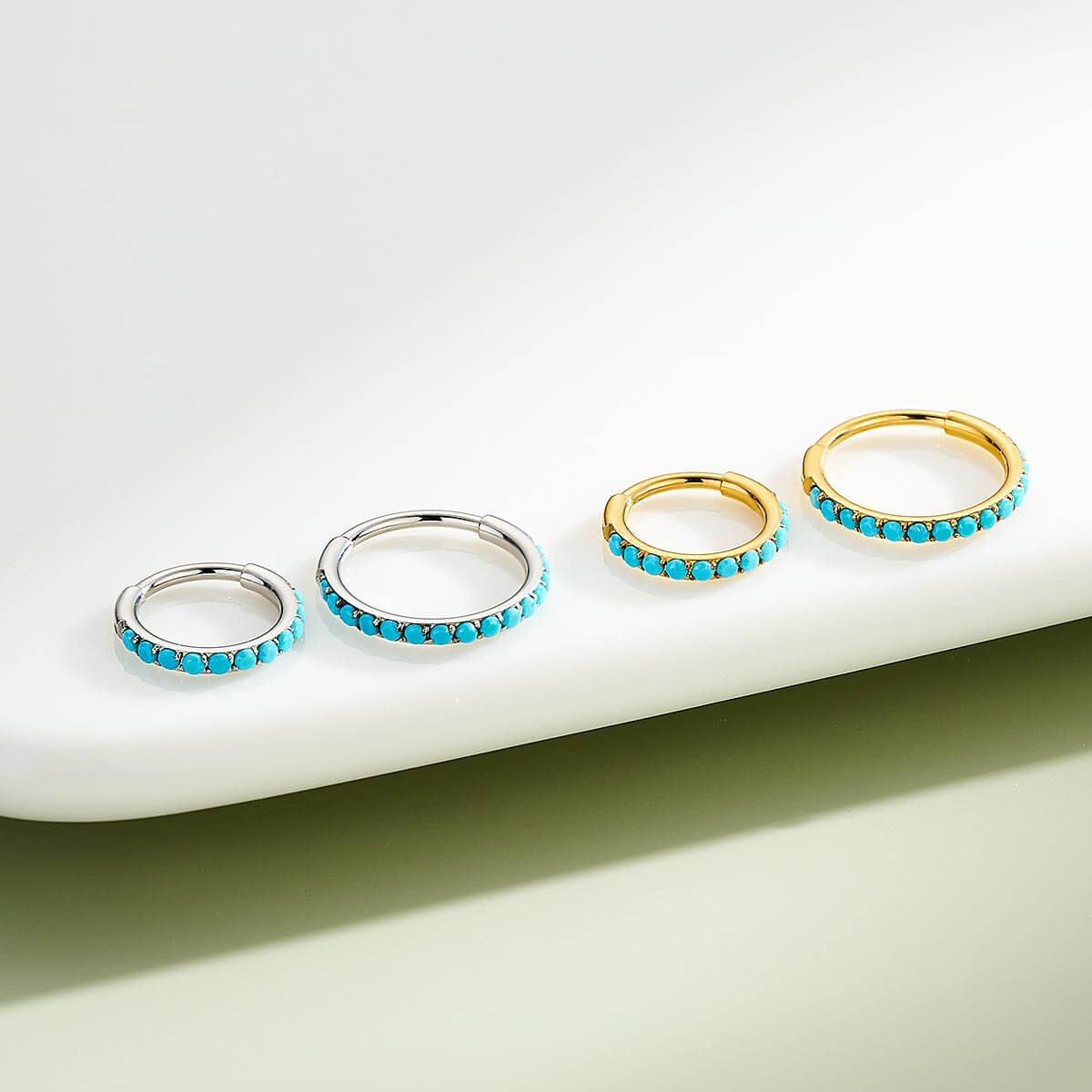 Turquoise Hinged Segment Nose Ring