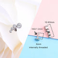 CZ Dot Titanium Cartilage Stud Set