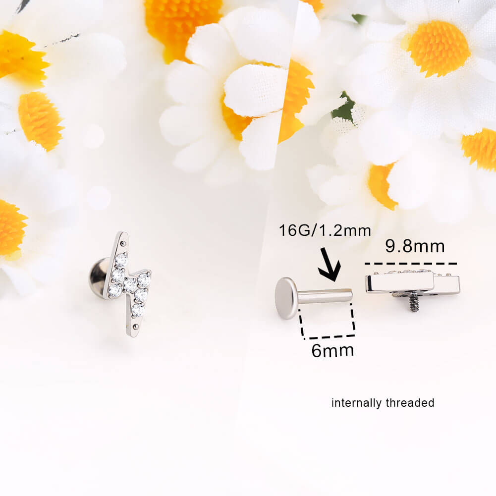 Cute Shape CZ Titanium Cartilage Stud Set