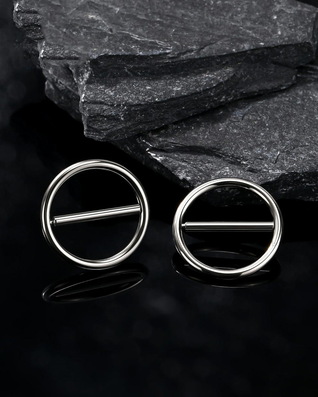 Titanium Clicker Nipple Shield Pair