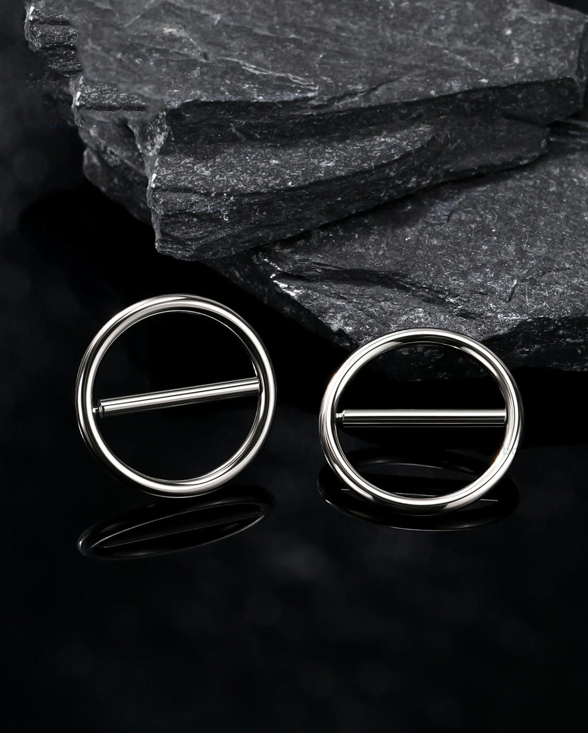 Titanium Clicker Nipple Shield Pair