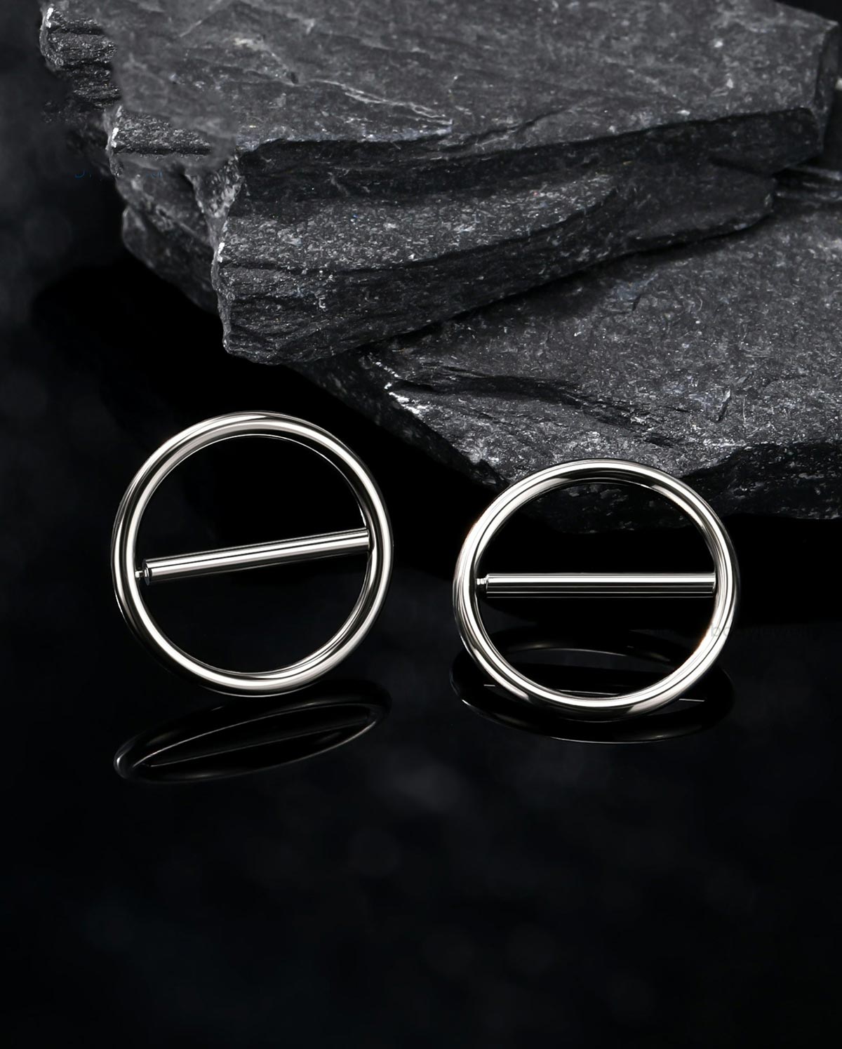 Titanium Clicker Nipple Shield Pair