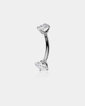 CZ Internally Threaded Titanium Belly Ring