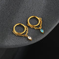 Titanium Marquise CZ Dangle Cartilage Ring
