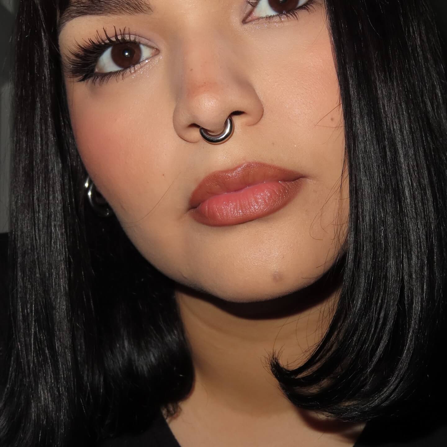 Paula's Design Silver Aura Titanium False Stretched Thick Septum Ring