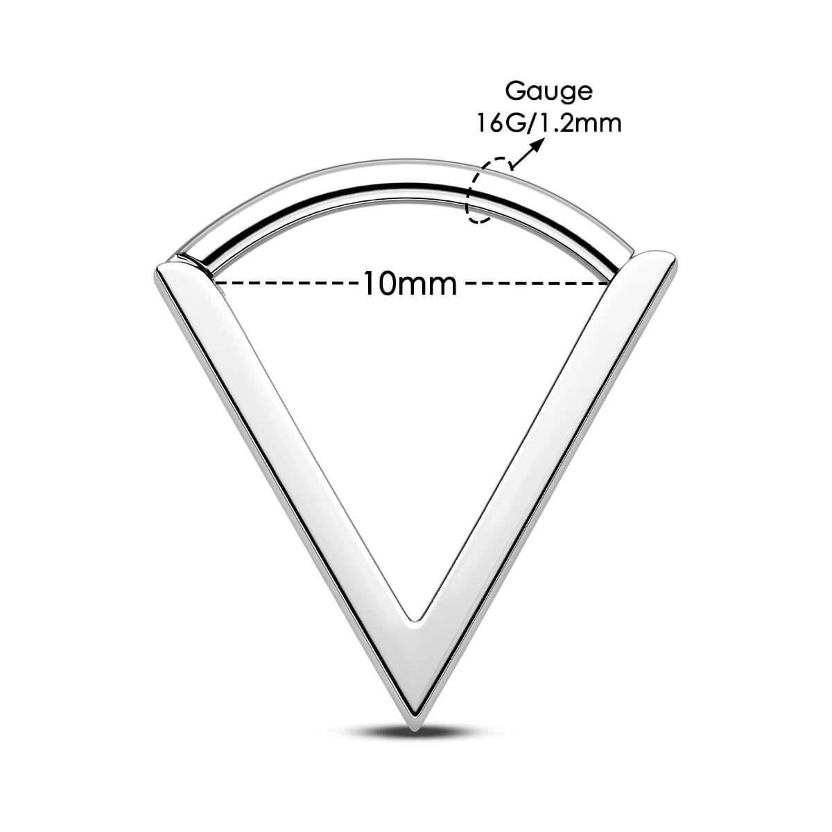 Triangle Hinged Segment Titanium Septum Ring