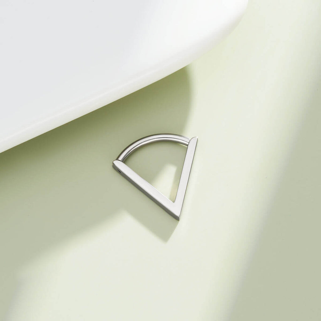 Triangle Hinged Segment Titanium Septum Ring